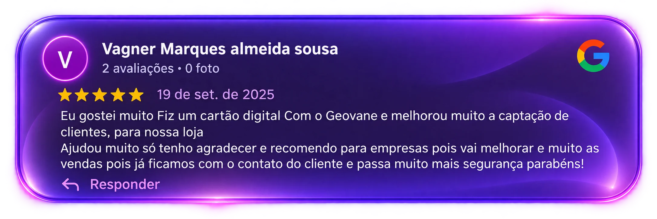Depoimento de cliente 2